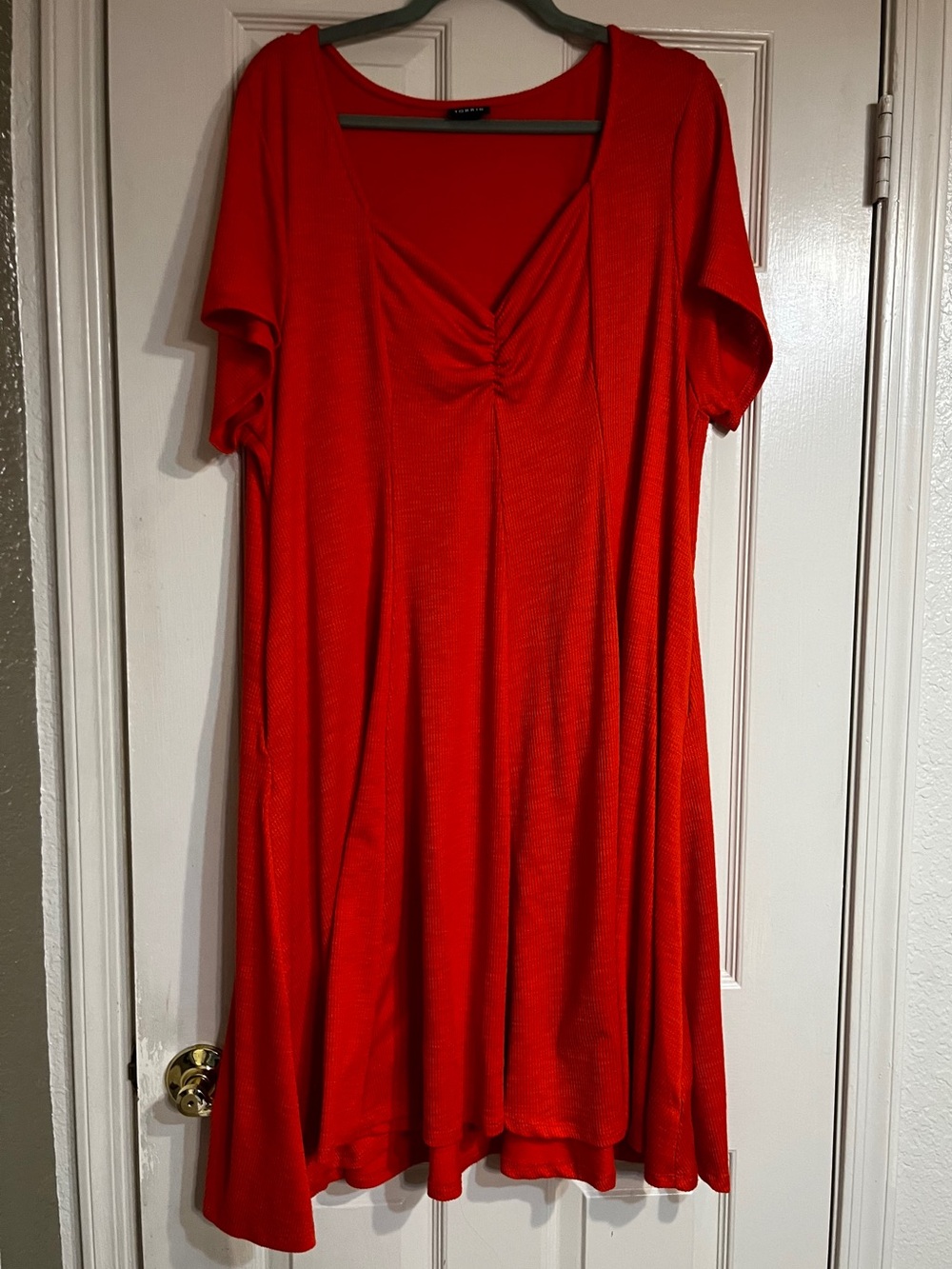 torrid orange V-Neck Swing dress